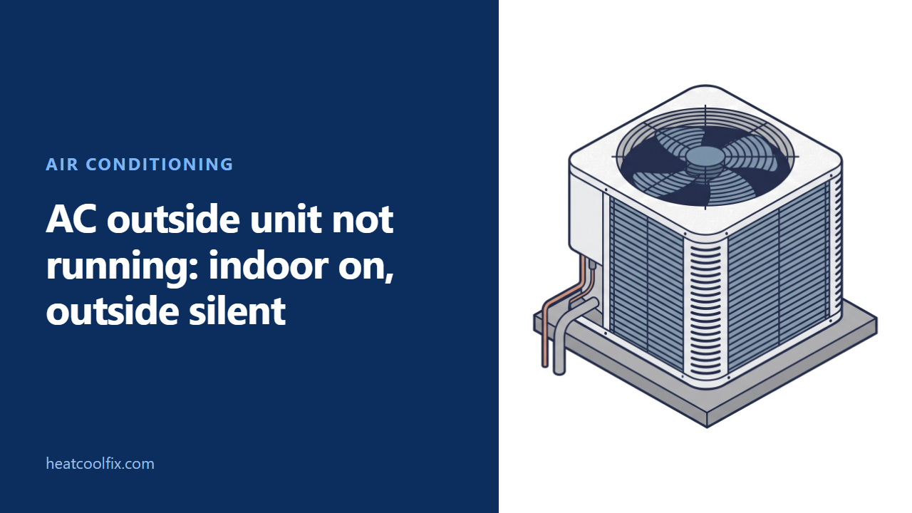 AC Outside Unit Not Running: Indoor On, Outside Silent