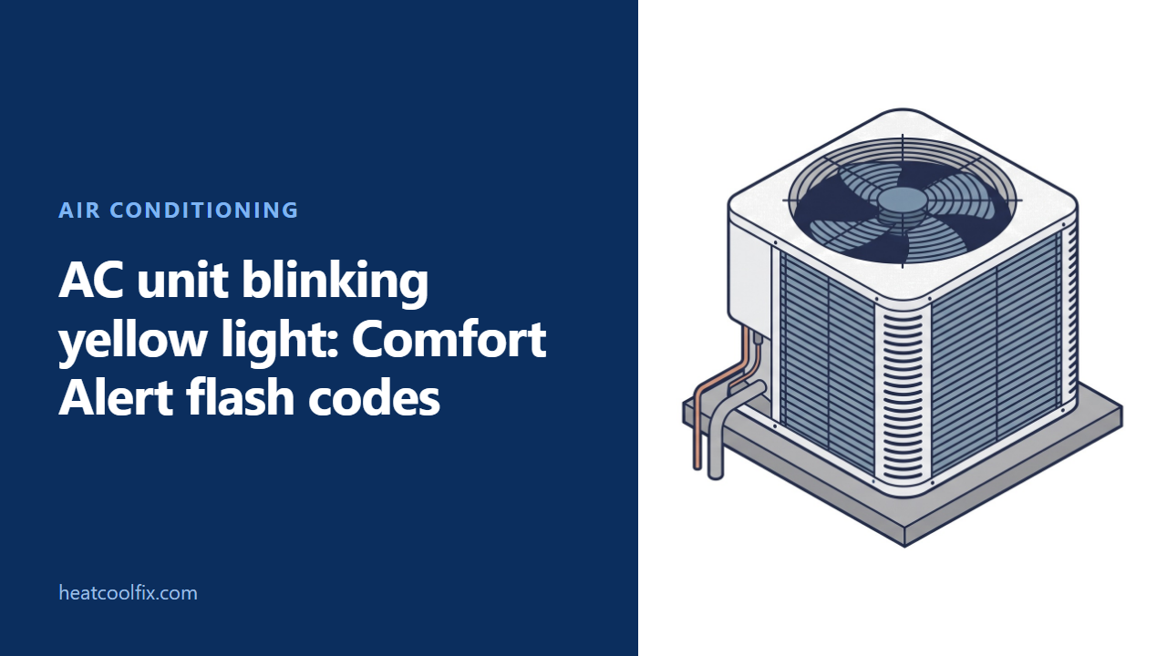 AC Unit Blinking Yellow Light: Comfort Alert Flash Codes