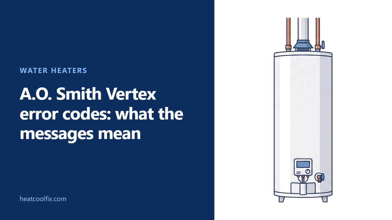 A.O. Smith Vertex Error Codes: What the Messages Mean