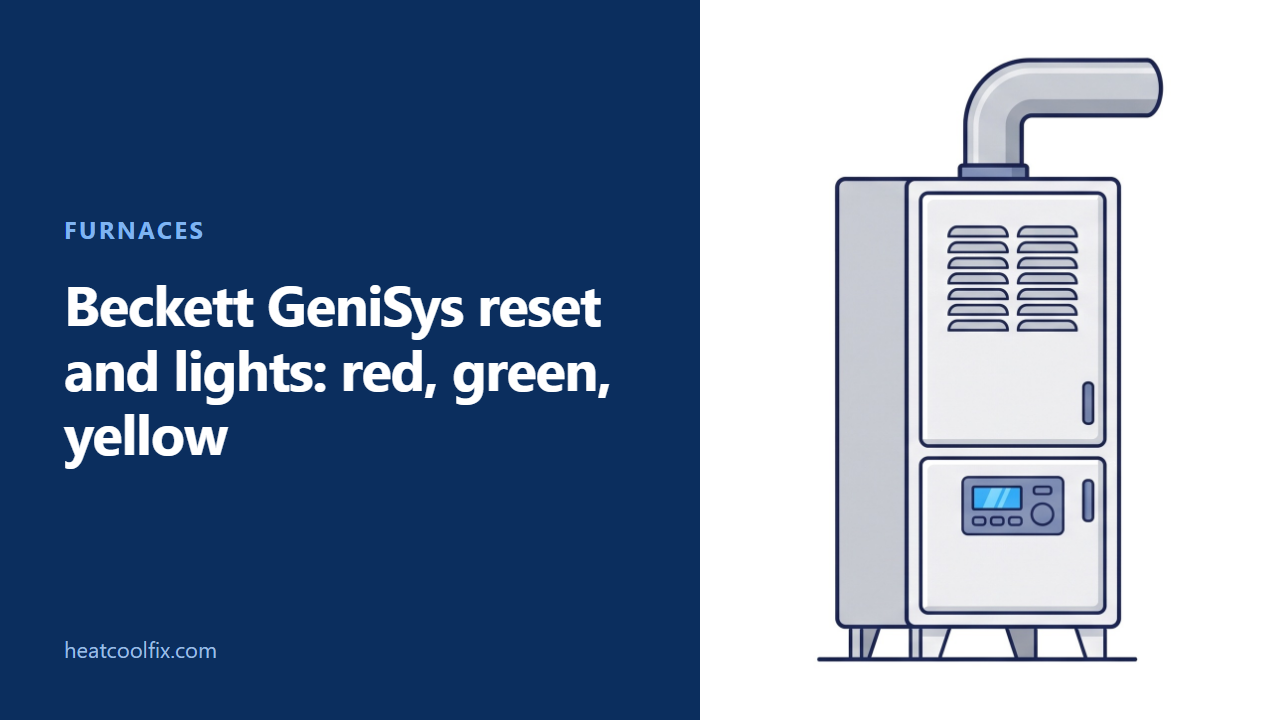 Beckett GeniSys Reset and Lights: Red, Green, Yellow