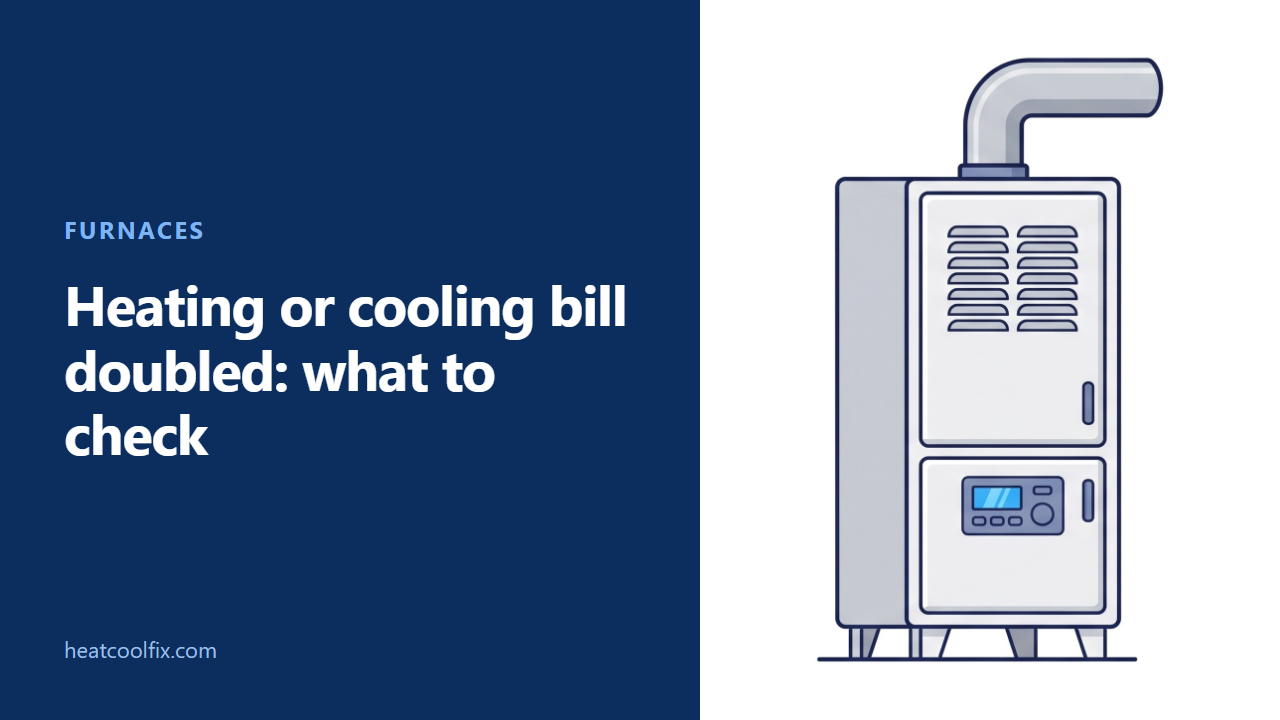 Heating or Cooling Bill Doubled: What to Check