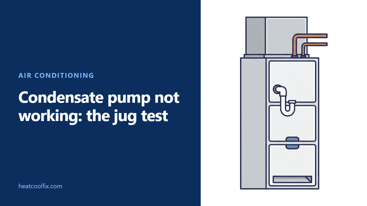 Condensate Pump Not Working: The Jug Test