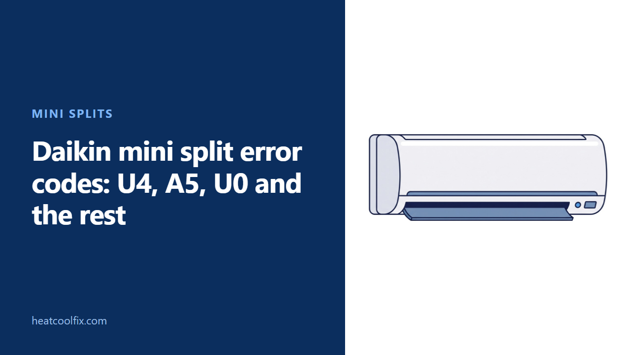 Daikin Mini Split Error Codes: U4, A5, U0 and the Rest