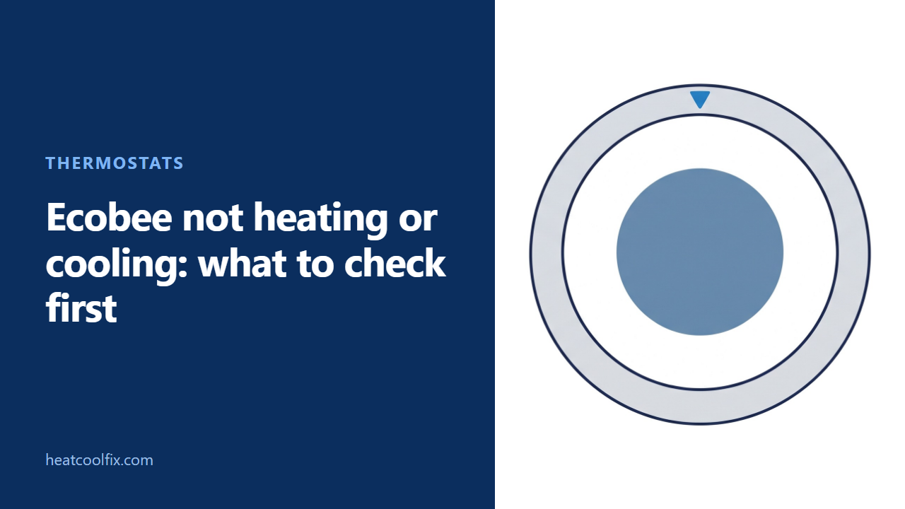 Ecobee Not Heating or Cooling: What to Check First