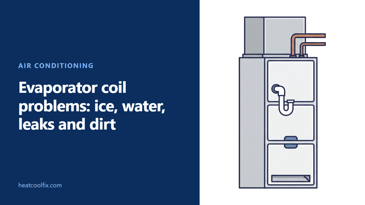 Evaporator Coil Problems: Ice, Water, Leaks and Dirt