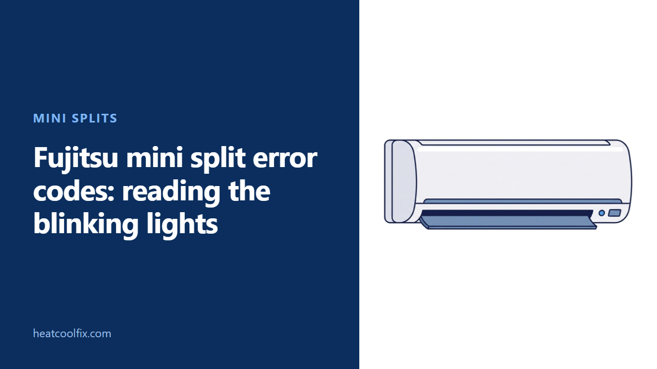 Fujitsu Mini Split Error Codes: Reading the Blinking Lights