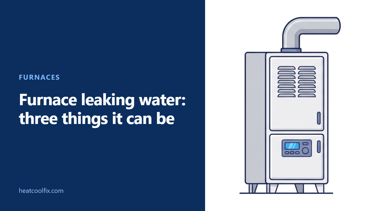 Furnace Leaking Water: Three Things It Can Be