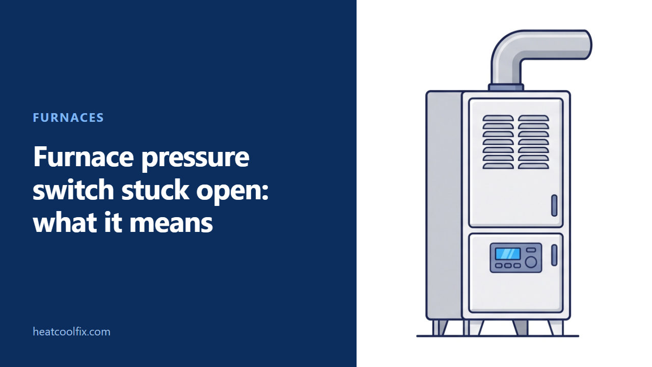 Furnace Pressure Switch Stuck Open: What It Means