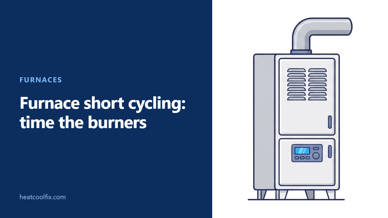 Furnace Short Cycling: Time the Burners to Find It