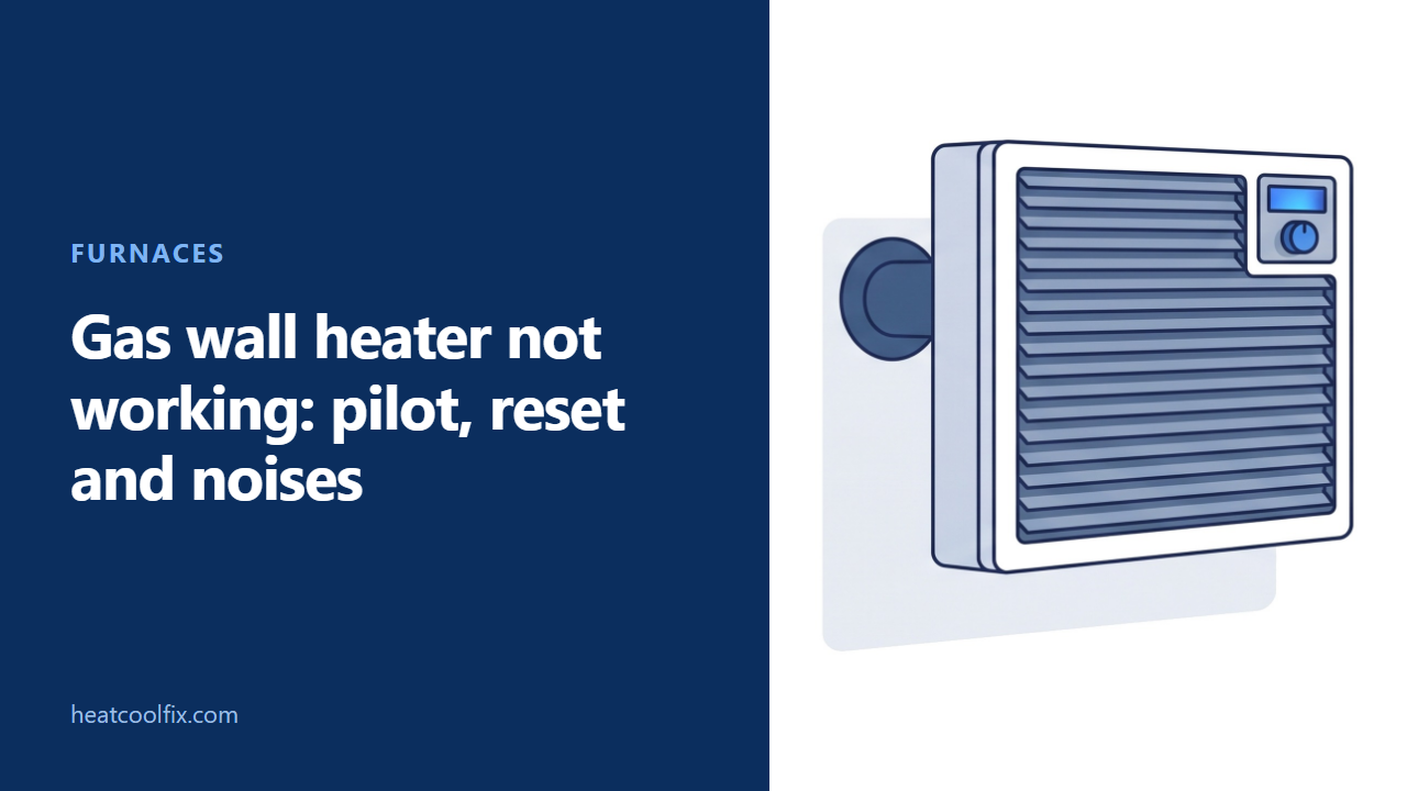 Gas Wall Heater Not Working: Pilot, Reset and Noises