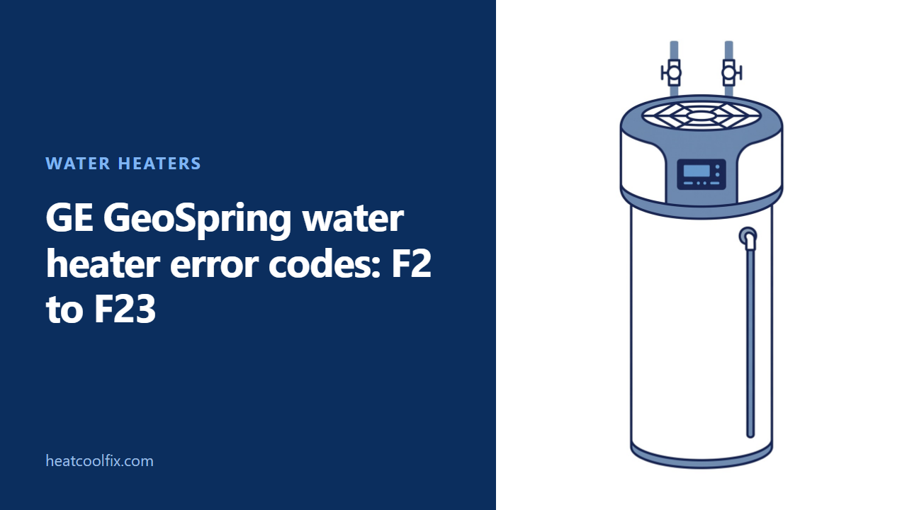 GE GeoSpring Water Heater Error Codes: F2 to F23