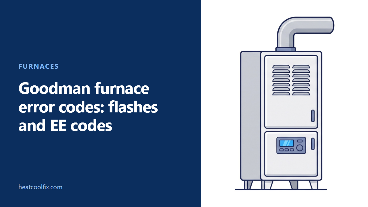 Goodman Furnace Error Codes: Flashes and EE Codes