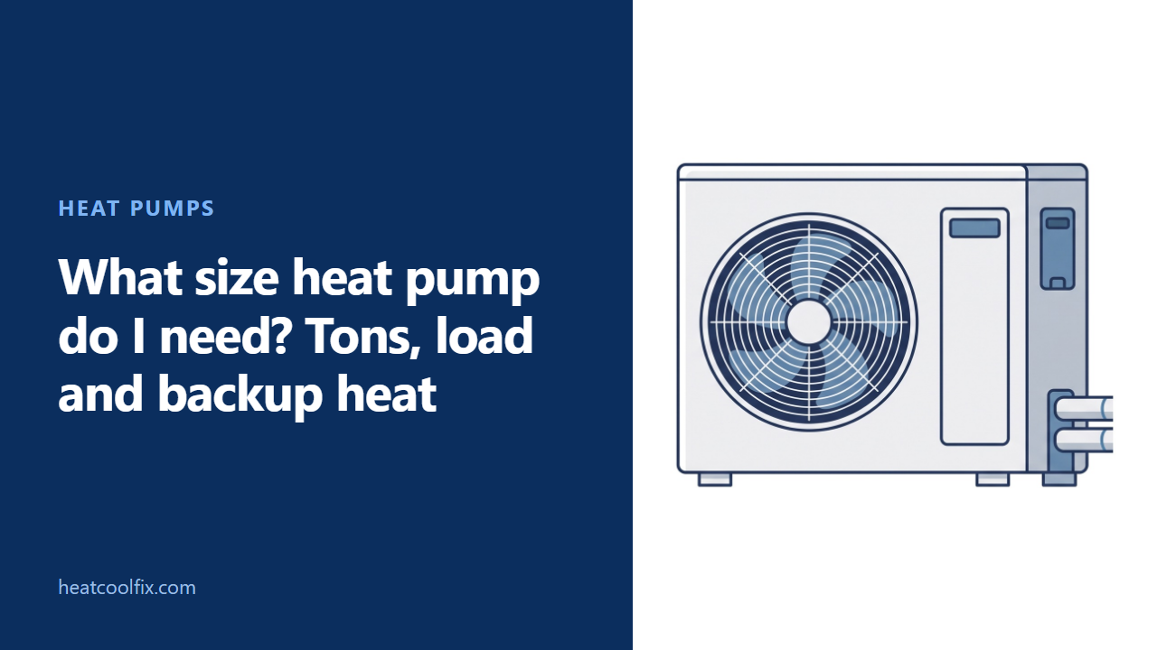 What Size Heat Pump Do I Need? Tons, Load and Backup Heat
