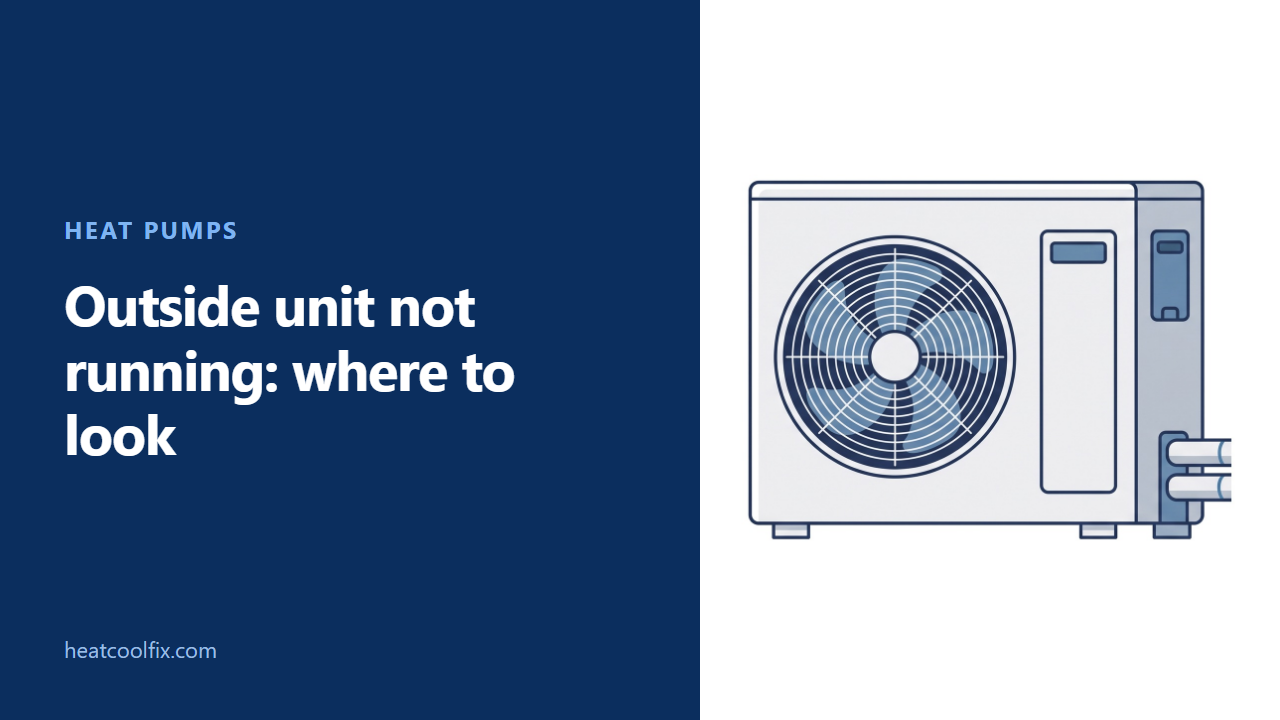 Heat Pump Outside Unit Not Running: Where to Look