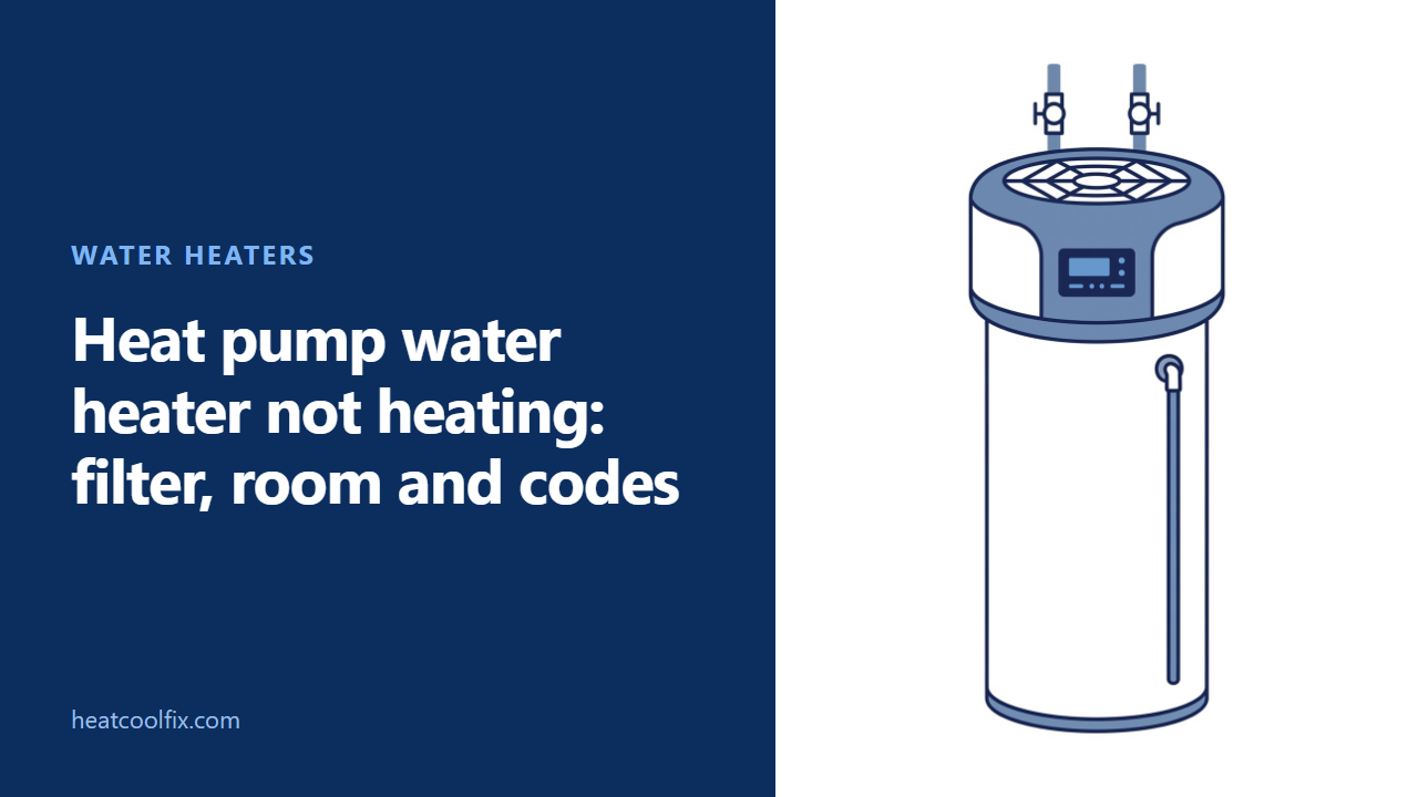 Heat Pump Water Heater Not Heating: Filter, Room and Codes