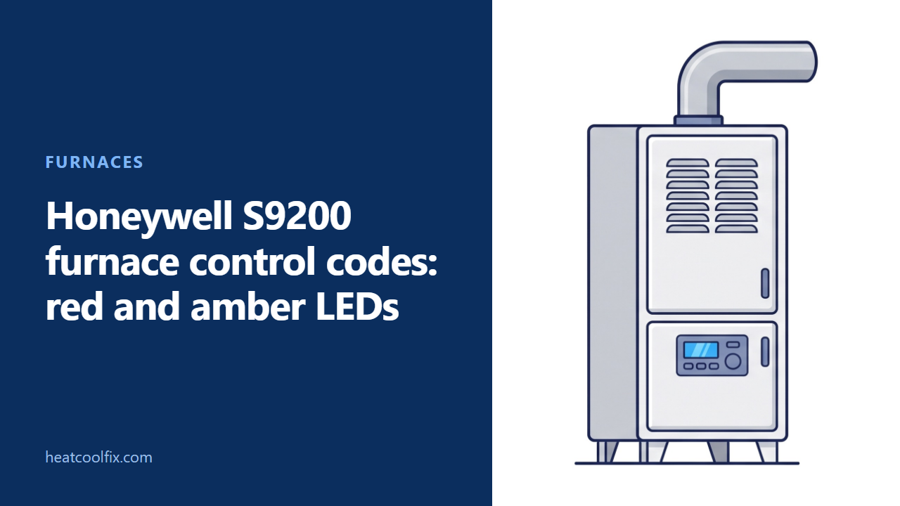 Honeywell S9200 Furnace Control Codes: Red and Amber LEDs