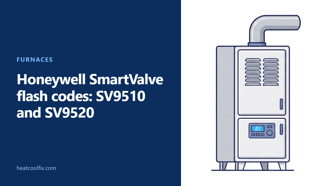 Honeywell SmartValve Flash Codes: SV9510 and SV9520
