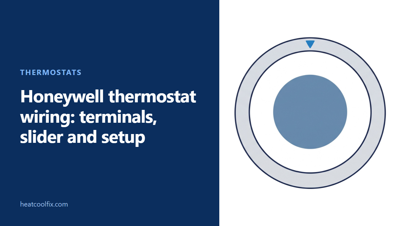 Honeywell Thermostat Wiring: Terminals, Slider and Setup
