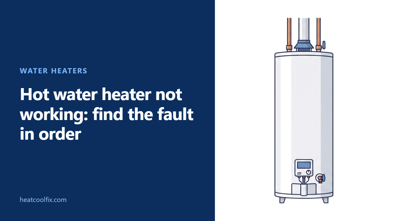 Hot Water Heater Not Working: Find the Fault in Order