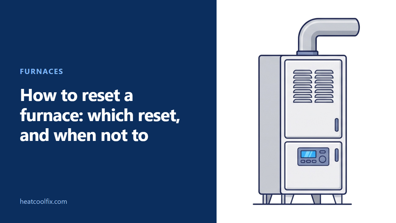 How to Reset a Furnace: Which Reset, and When Not To
