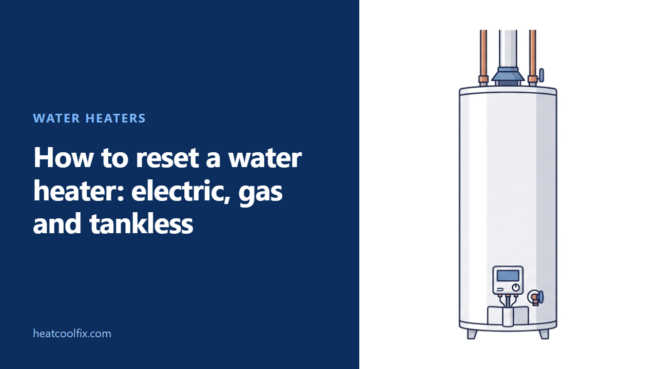 How to Reset a Water Heater: Electric, Gas and Tankless