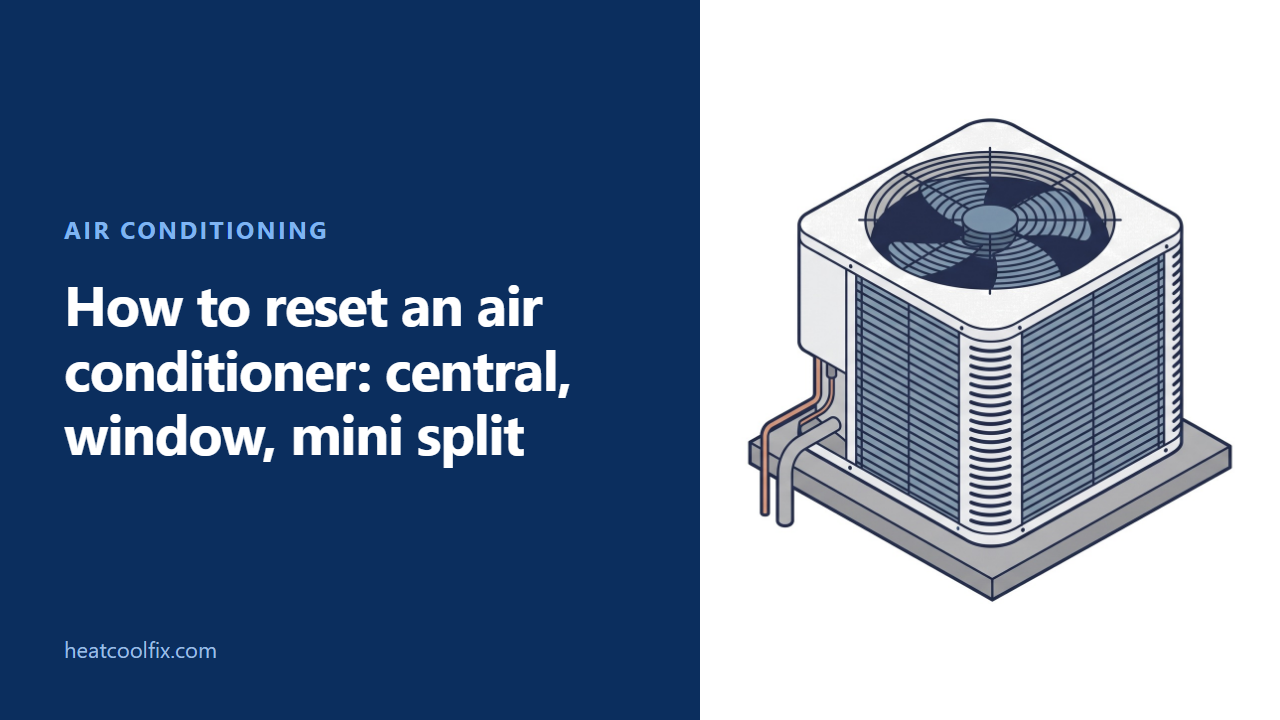 How to Reset an Air Conditioner: Central, Window, Mini Split