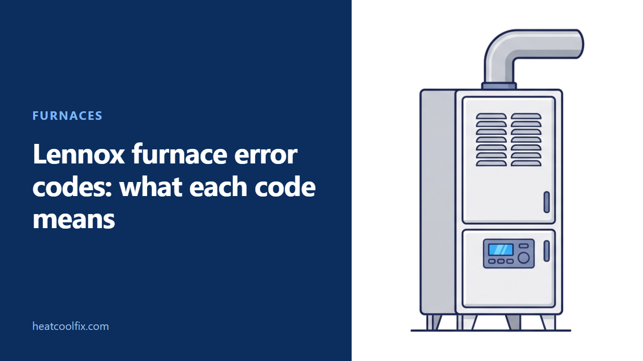 Lennox Furnace Error Codes: What Each Code Means