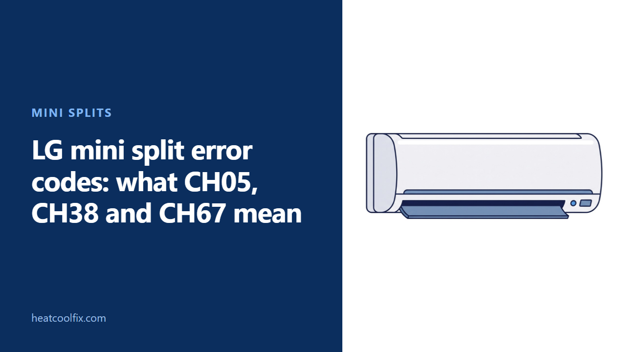 LG Mini Split Error Codes: What CH05, CH38 and CH67 Mean
