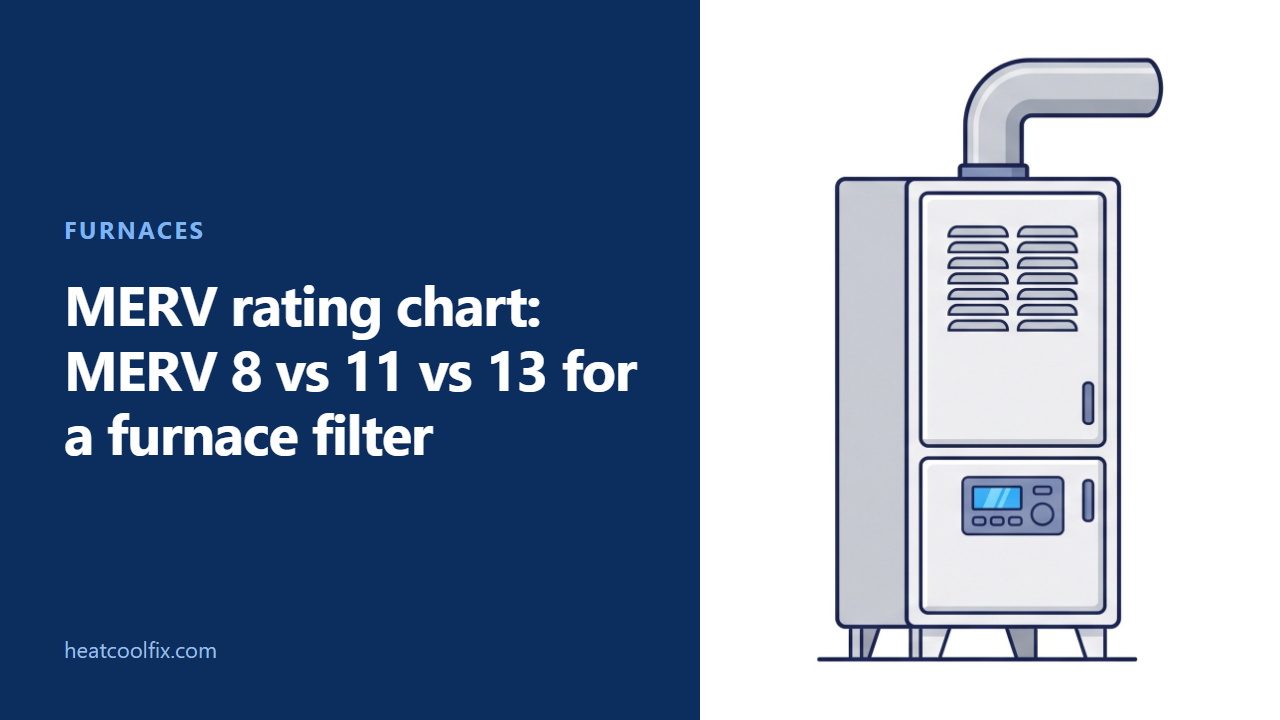 MERV Rating Chart: MERV 8 vs 11 vs 13 for a Furnace Filter