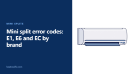 Mini Split Error Codes: E1, E6 and EC by Brand