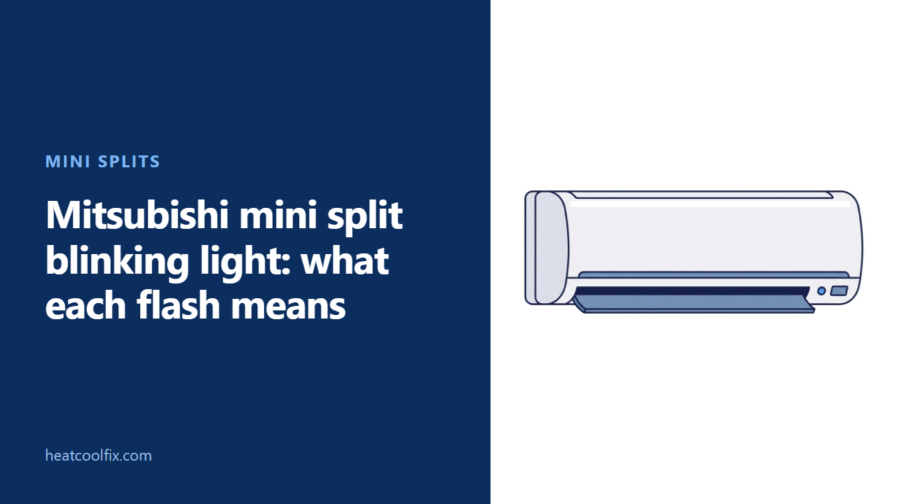 Mitsubishi Mini Split Blinking Light: What Each Flash Means