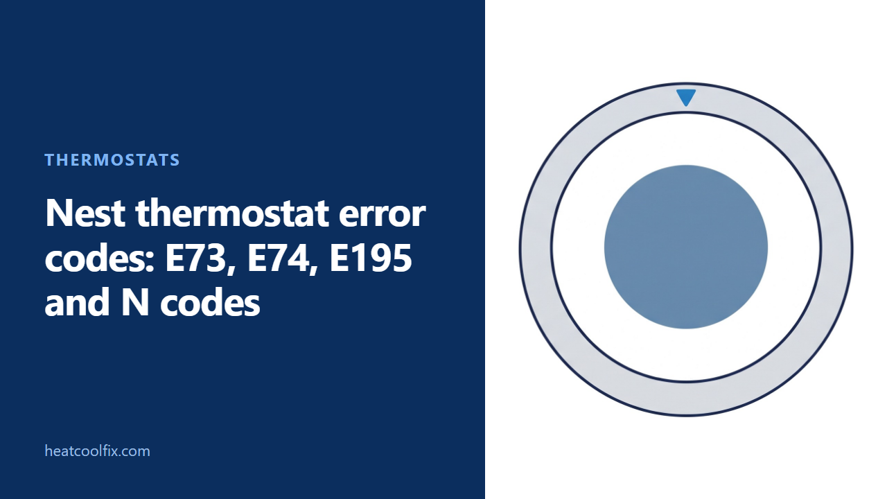 Nest Thermostat Error Codes: E73, E74, E195 and N Codes