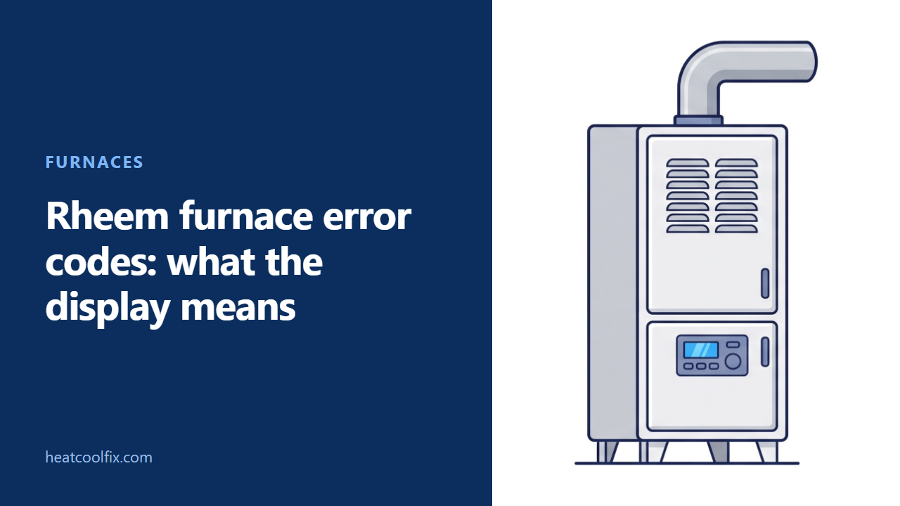 Rheem Furnace Error Codes: What the Display Means