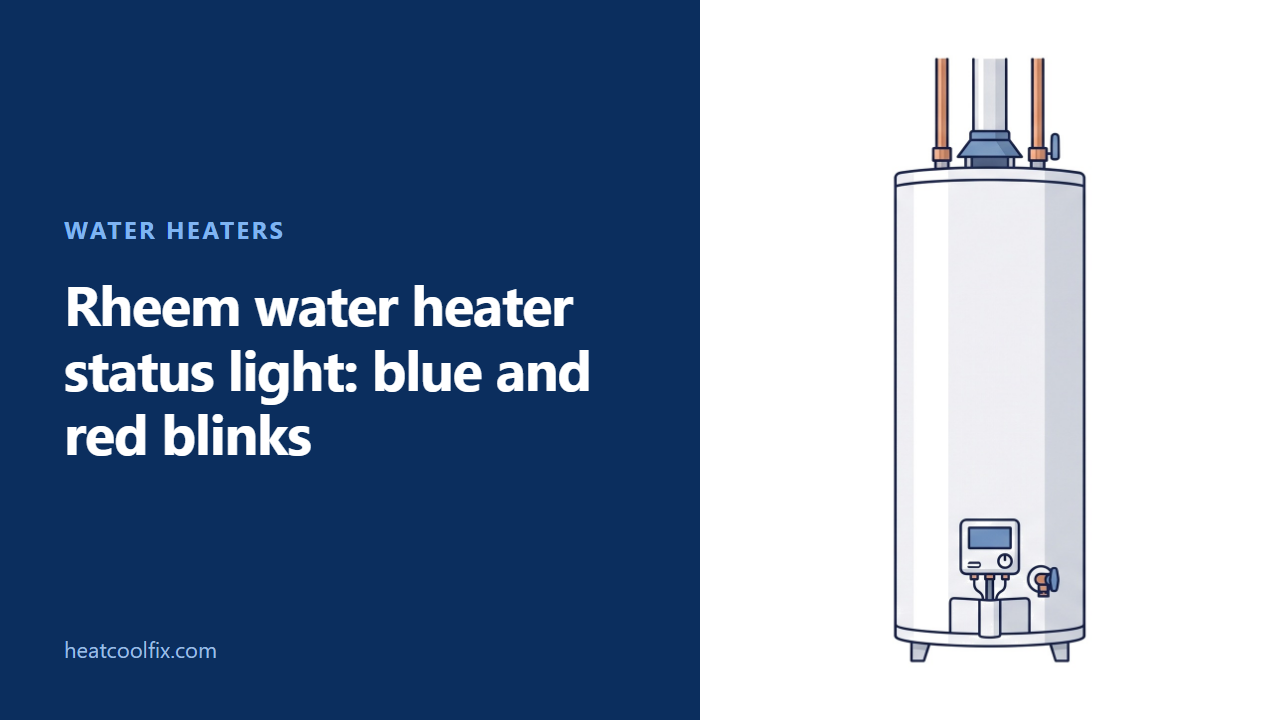 Rheem Water Heater Status Light: Blue and Red Blinks