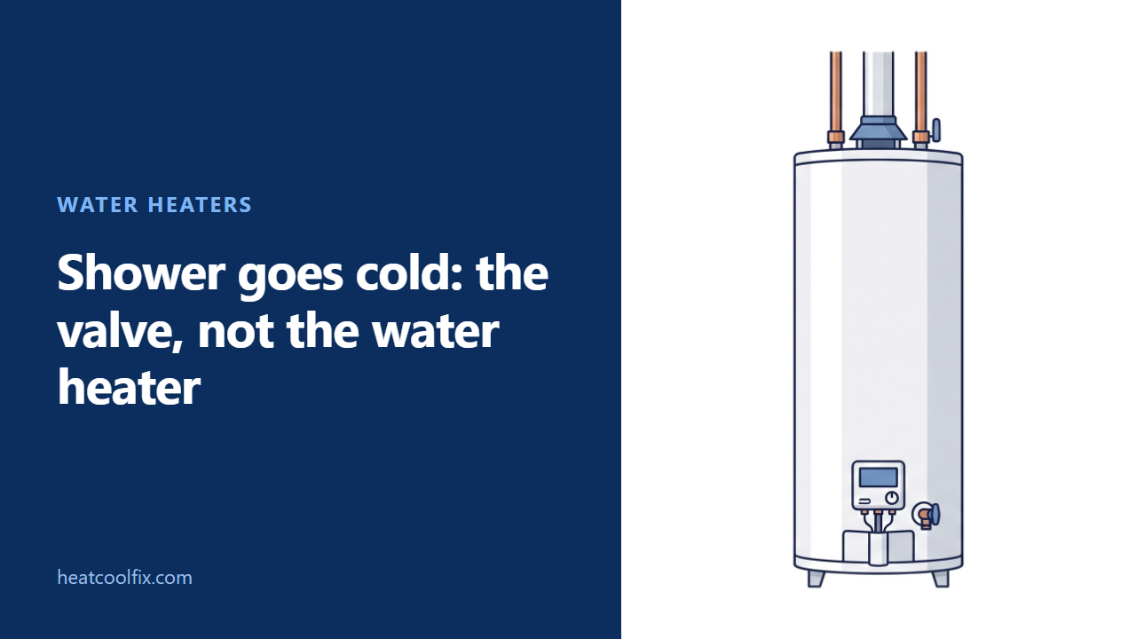 Shower Goes Cold: The Valve, Not the Water Heater