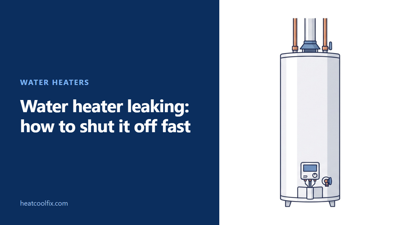 Water Heater Leaking: How to Shut It Off Fast