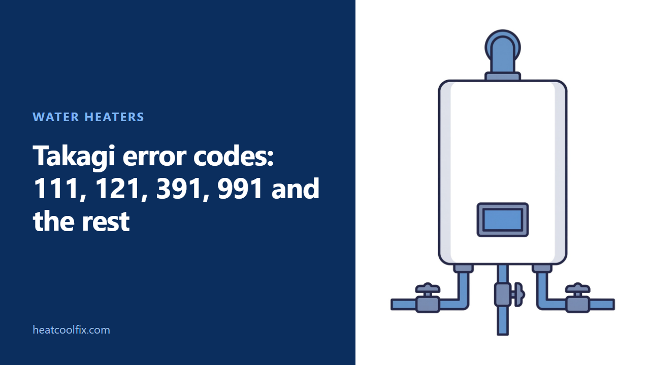 Takagi Error Codes: 111, 121, 391, 991 and the Rest