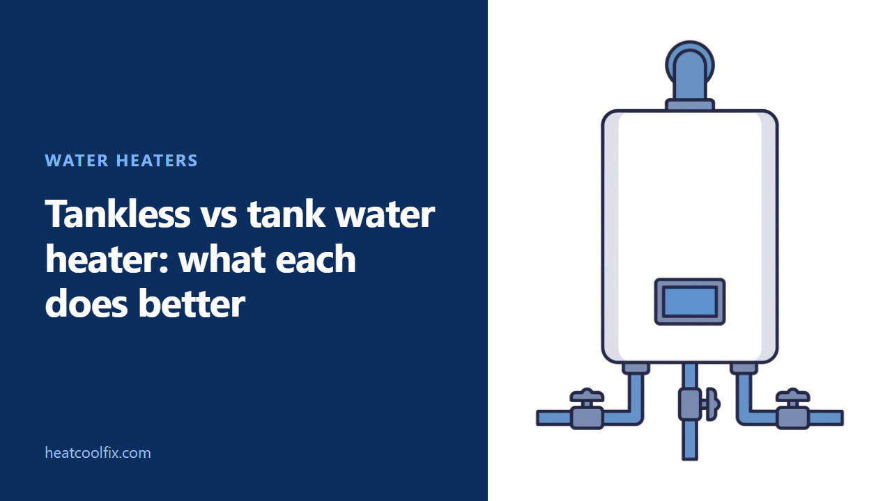 Tankless vs Tank Water Heater: What Each Does Better