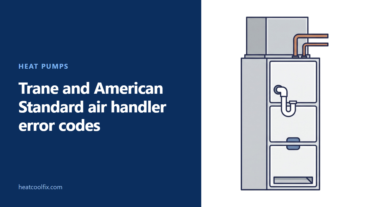 Trane and American Standard Air Handler Error Codes