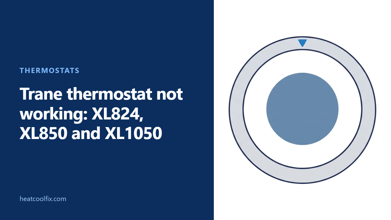 Trane Thermostat Not Working: XL824, XL850 and XL1050