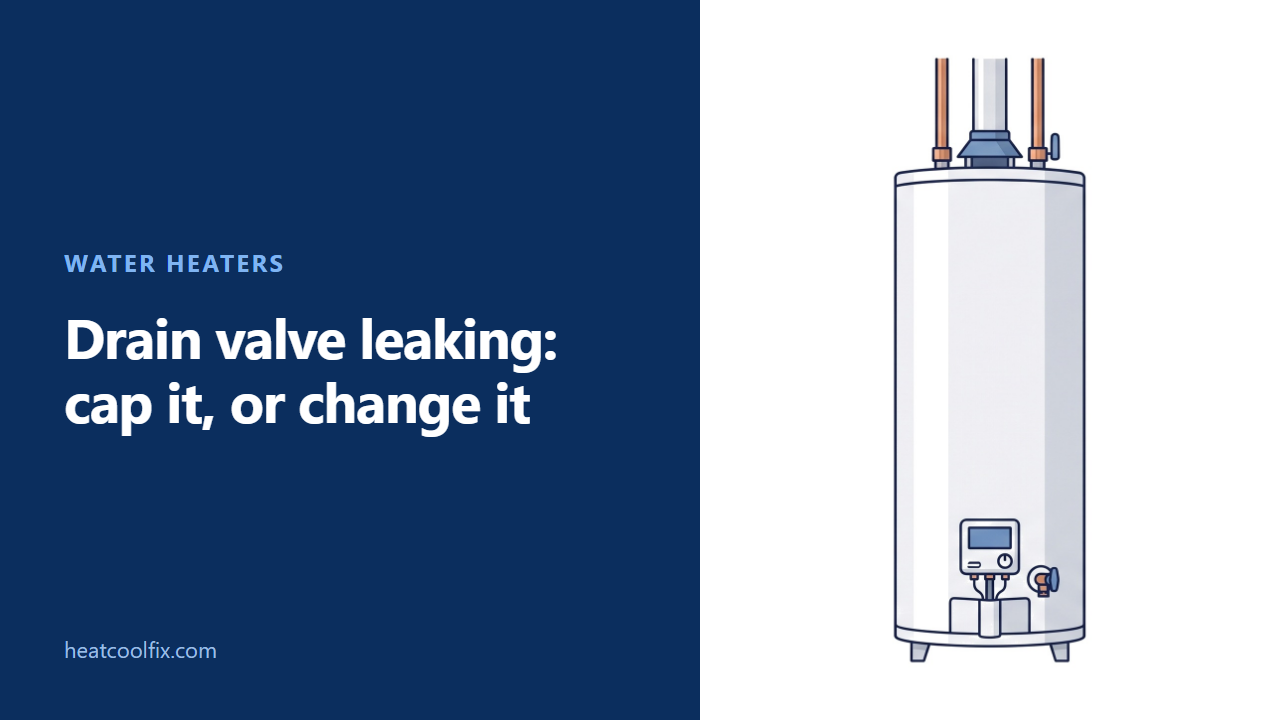 Water Leaking From Water Heater Drain Valve: The Fix