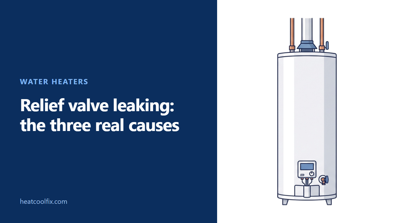 Water Heater Pressure Relief Valve Leaking: 3 Causes