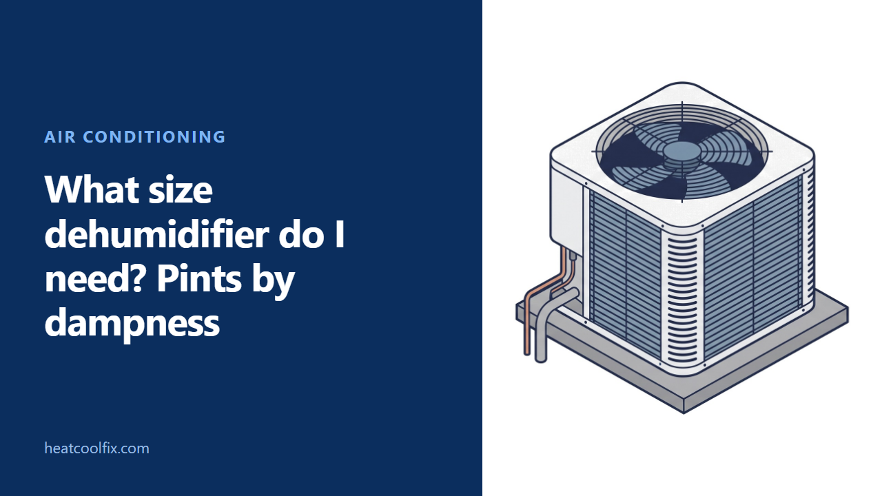 What Size Dehumidifier Do I Need? Pints by Dampness