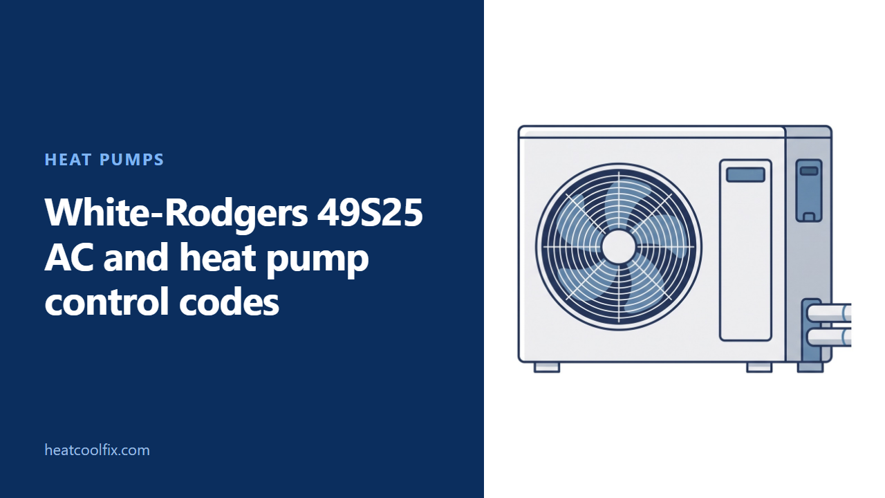 White-Rodgers 49S25 AC and Heat Pump Control Codes