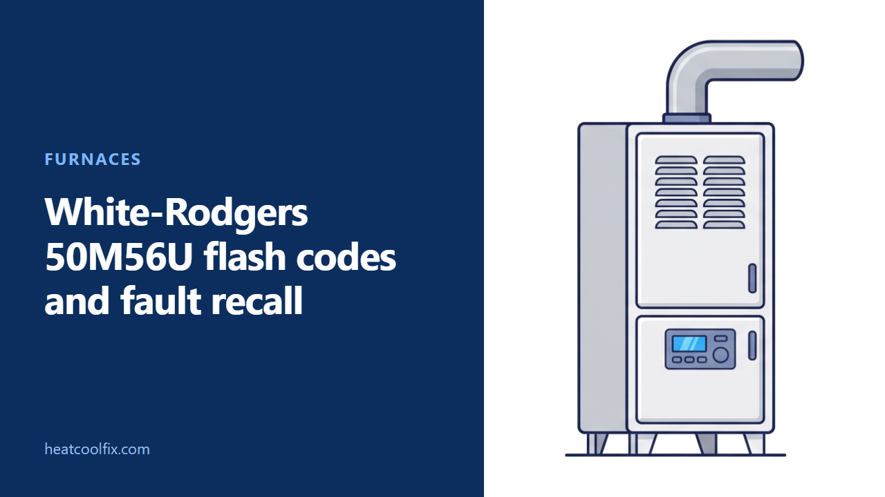 White-Rodgers 50M56U Flash Codes and Fault Recall