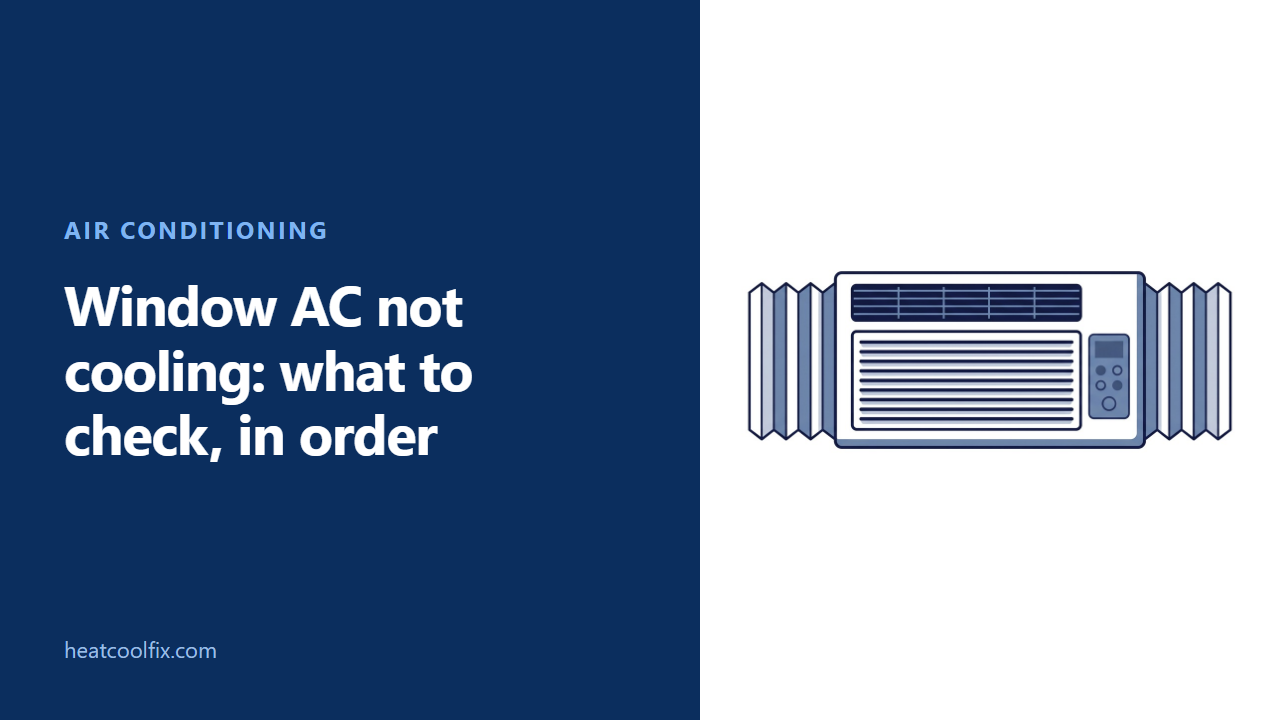 Window AC Not Cooling: What to Check, in Order