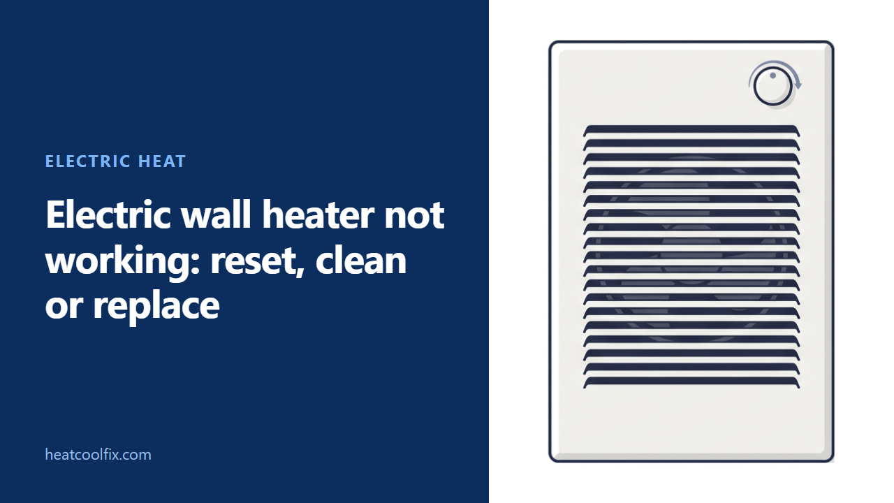 Electric Wall Heater Not Working? Reset, Clean or Replace